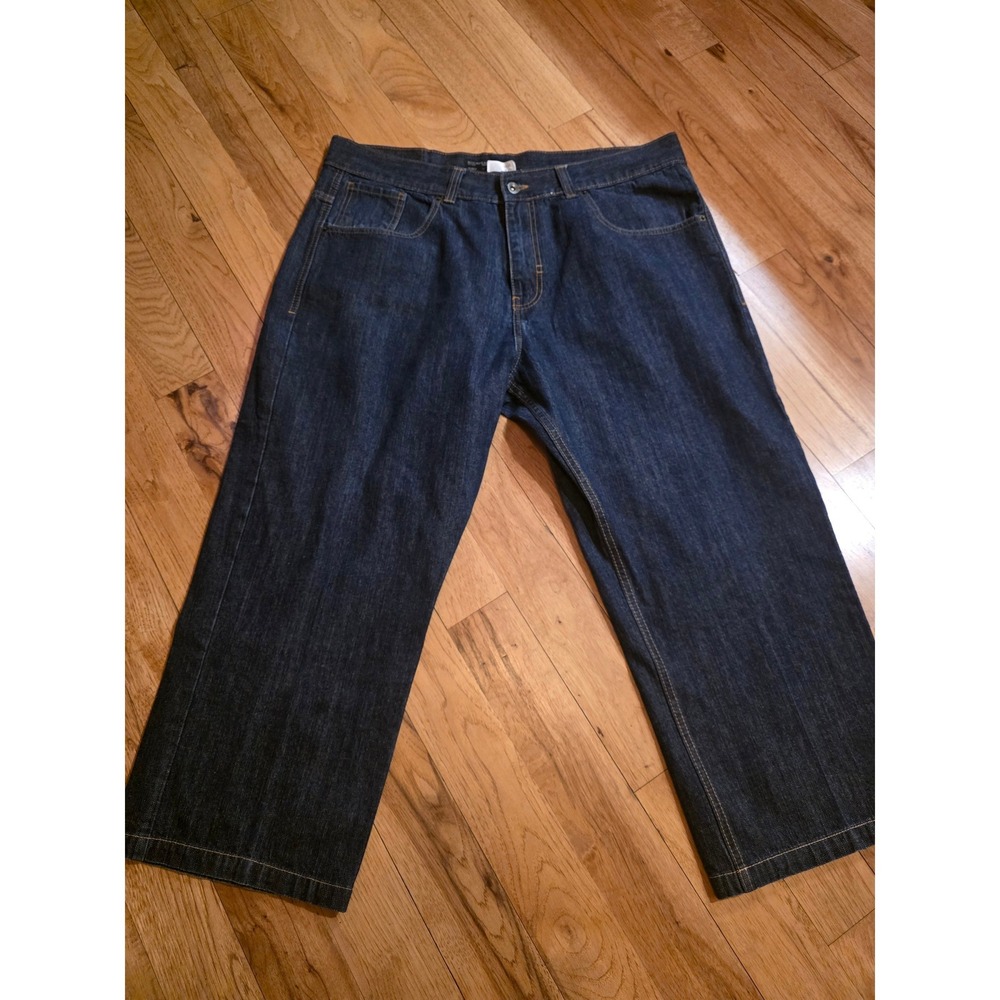 Rocawear Mens Baggy Wide Leg Jeans Dark Wash Blue‎ Sz 40 Streetwear Y2K 10-683-0